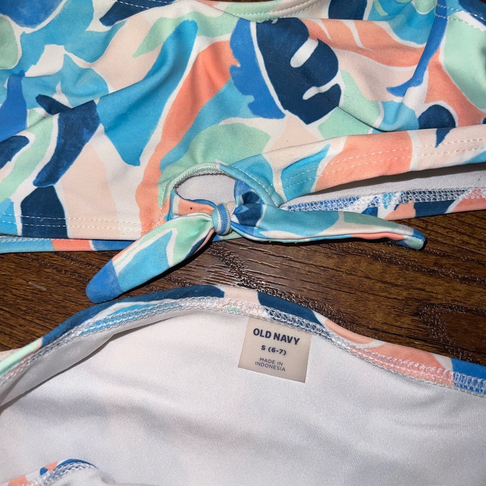 ⭐️Girls Bundle (3) Bikinis Size S 6/7 Old Navy Cat & Jack Wonder Nation - Picture 9 of 11